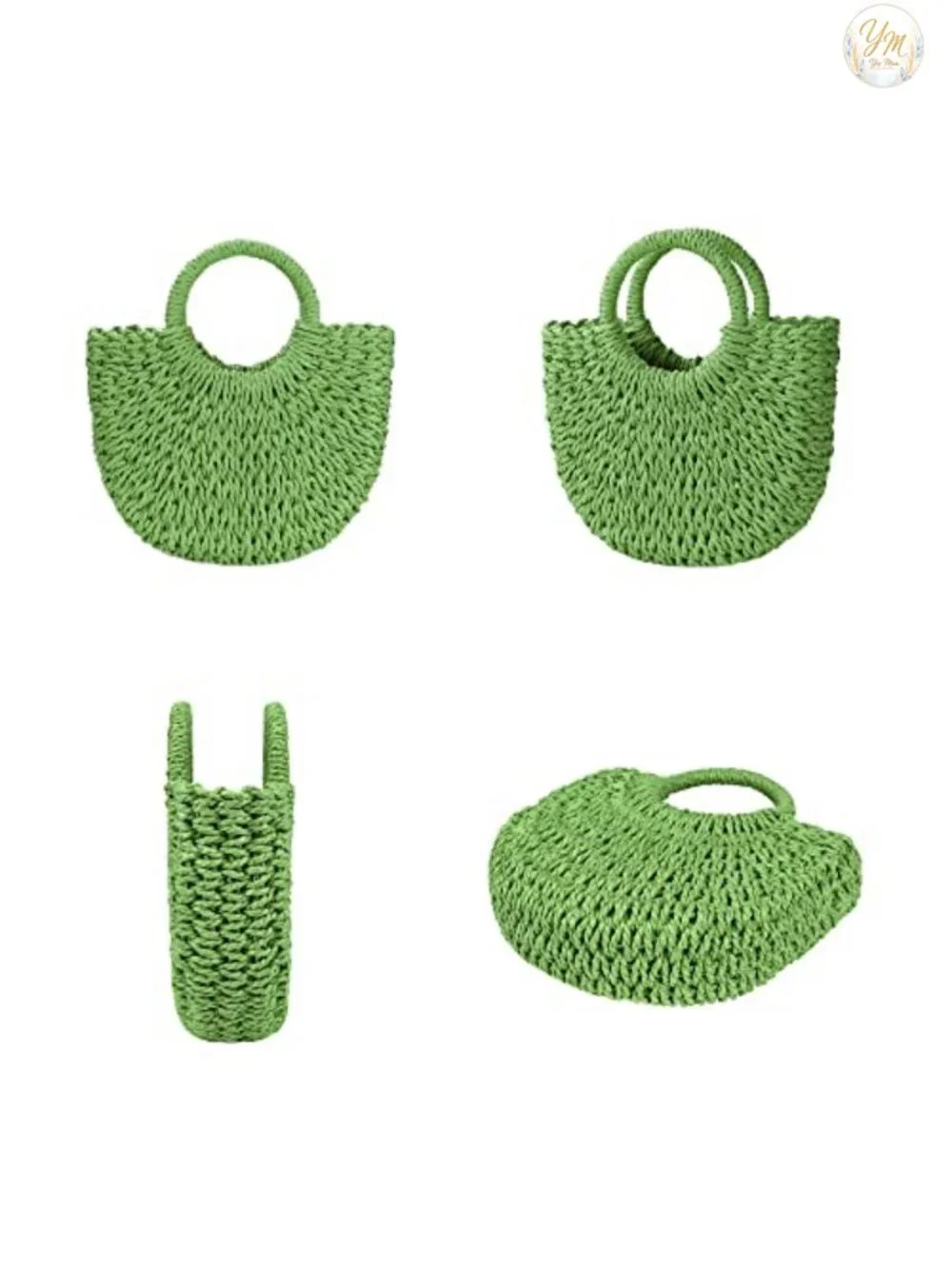 Handwoven Straw Beach Bag Crossbody Shoulder Satchel Purse Summer